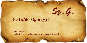 Szivák Gyöngyi névjegykártya