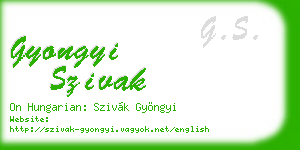 gyongyi szivak business card