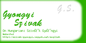gyongyi szivak business card